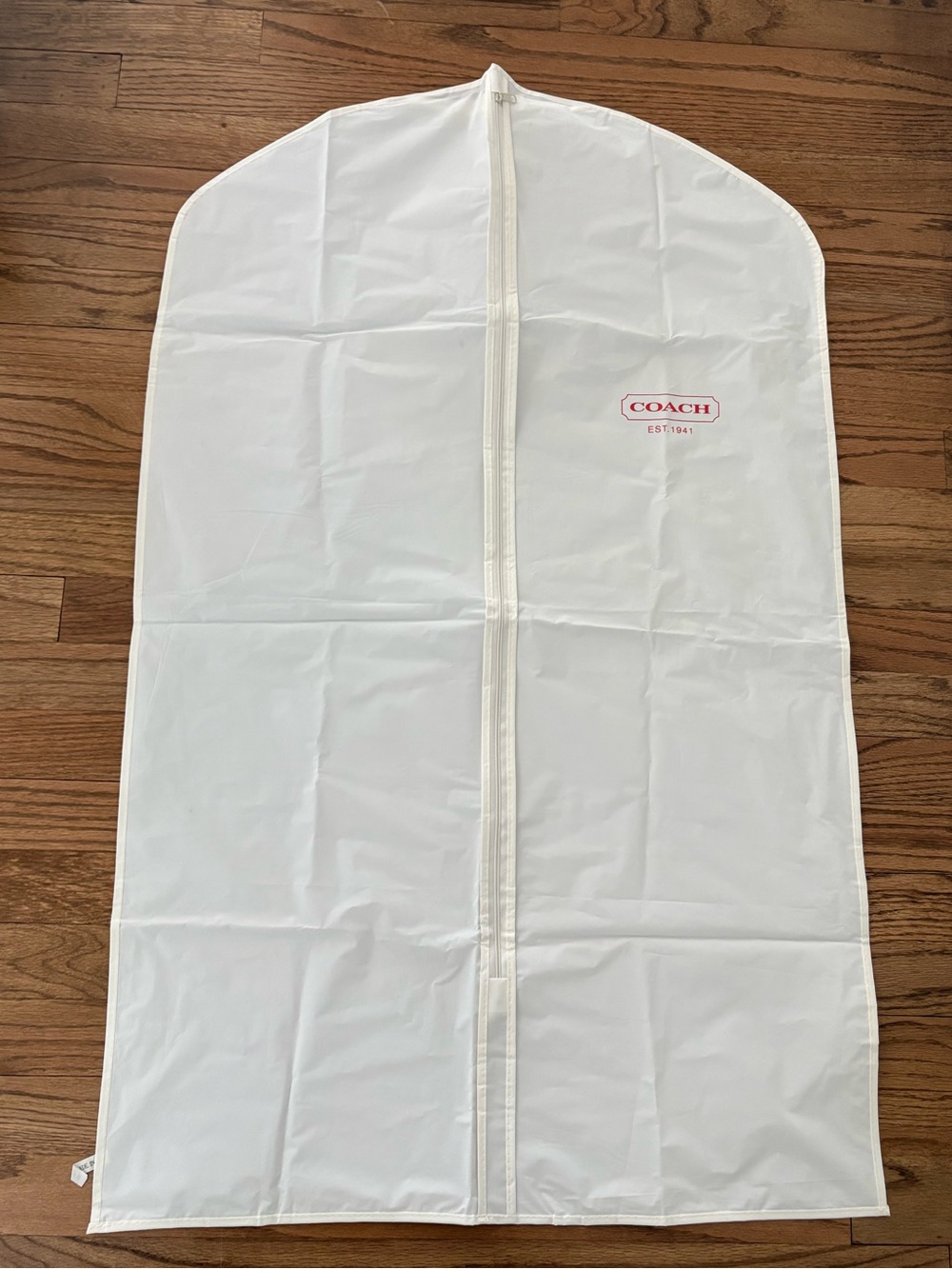 Coach White Garment Cover Bag with Zipper